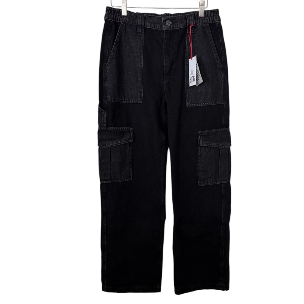 BDG Urban Outfitters black denim skate fit utility cargo jeans 30W NEW NWT - Picture 2 of 5